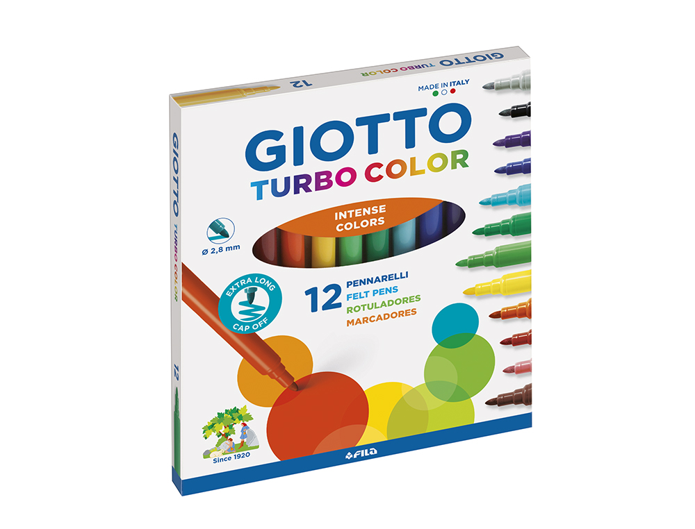 MARCADOR TURBO COLOR GIOTTO 12 UNIDADES
