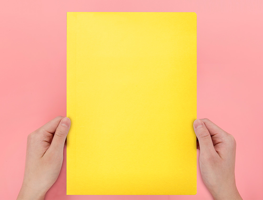 CLASSIFICADOR LIDERPAPEL EM CARTOLINA DE 180 GR DIN A4 AMARELO INTENSO
