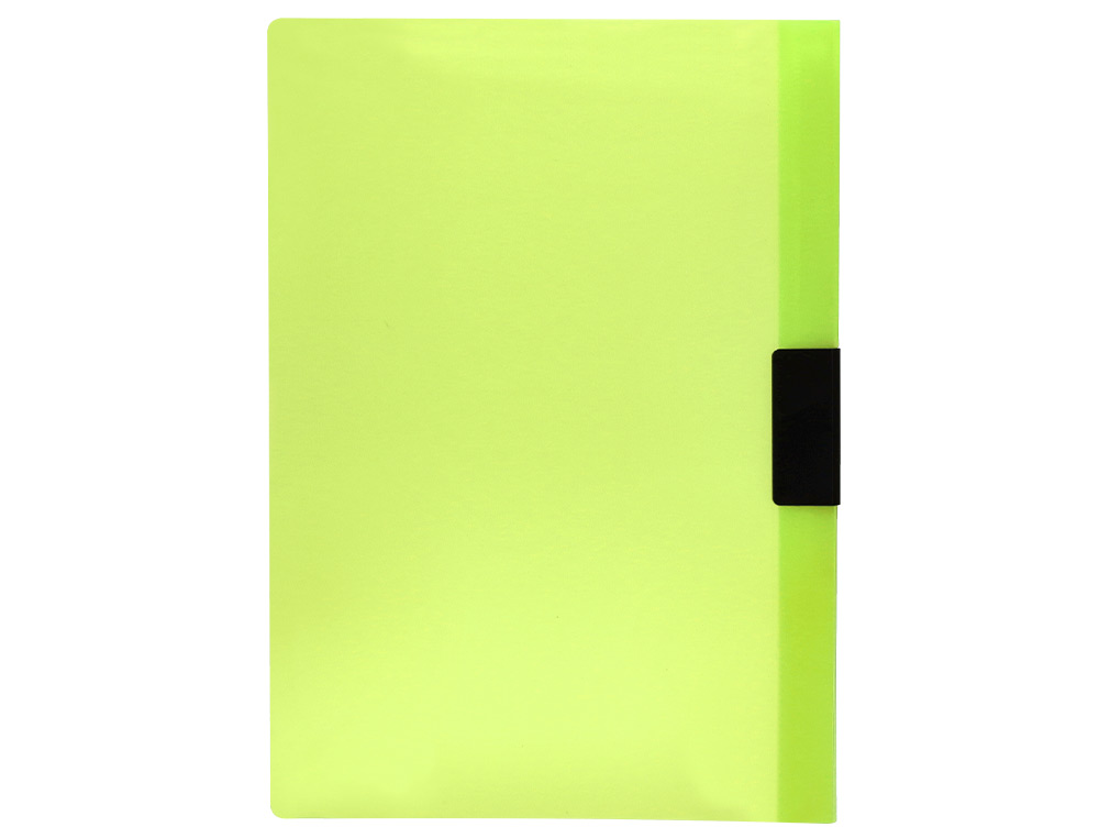 BOLSA DOSSIER LIDERPAPEL COM CLIP LATERAL DIN A4 VERDE 30 FOLHAS
