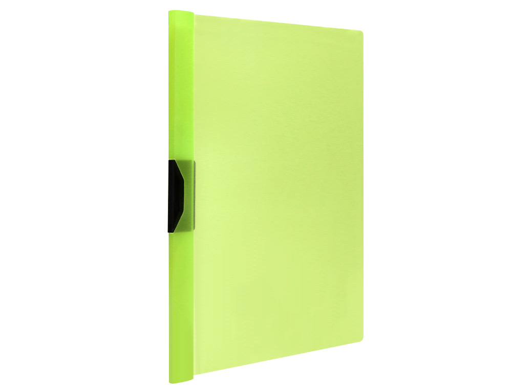 BOLSA DOSSIER LIDERPAPEL COM CLIP LATERAL DIN A4 VERDE 30 FOLHAS