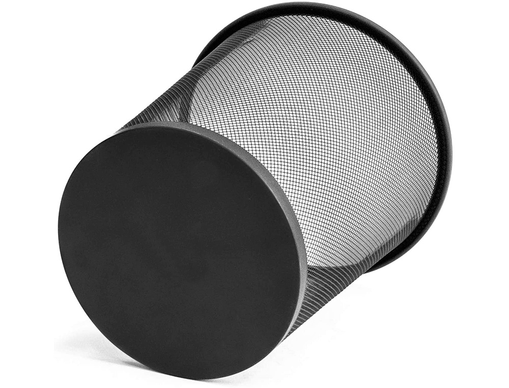 CESTO DE PAPEIS Q-CONNECT DE REDE METALICO PRETO CAPACIDADE 19 LITROS 34,5X29,5 CM
