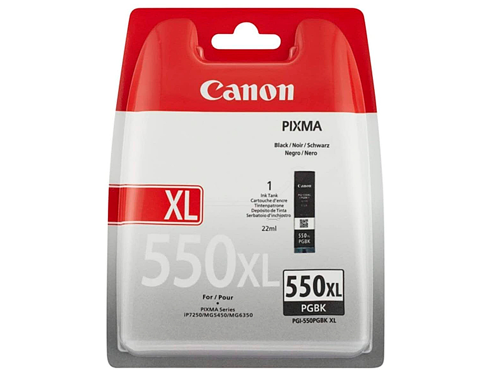 TINTEIRO CANON PGI550XL PIXMA MG5450/5550/ 6350/7150 PRETO GRANDE CAPACIDADE