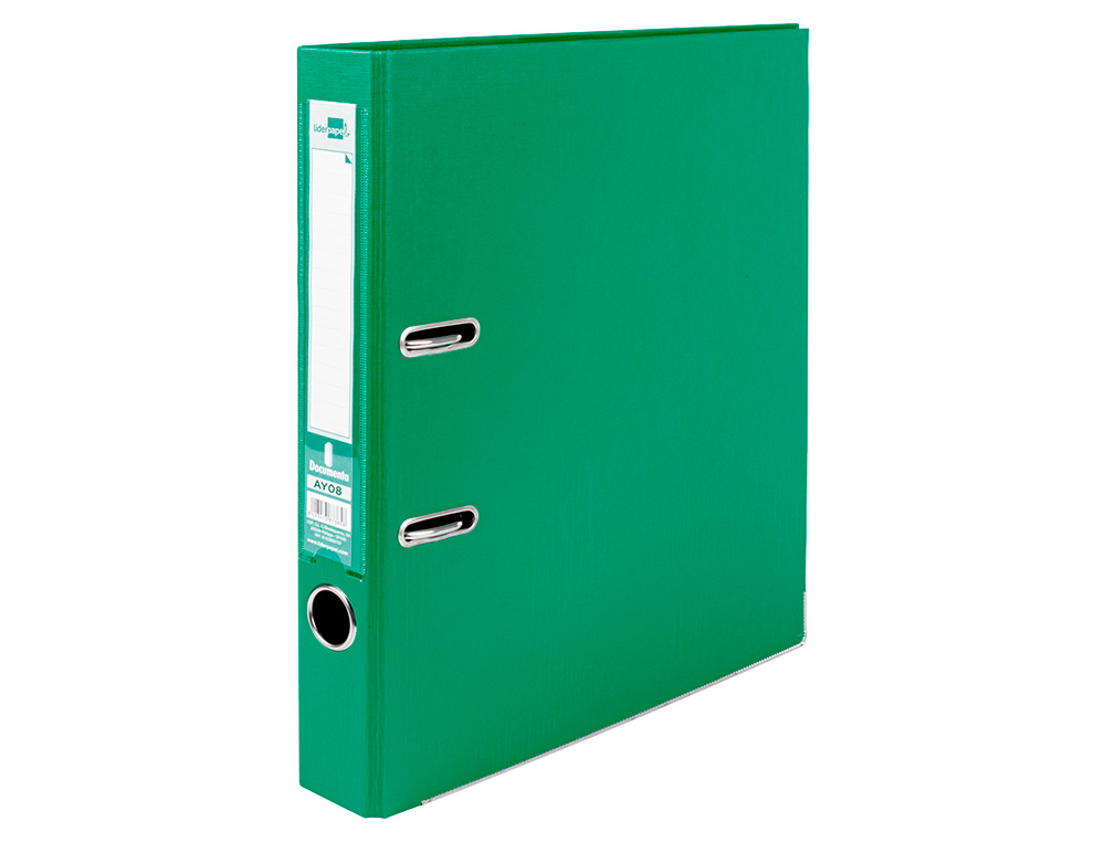 PASTA DE ARQUIVO DE ALAVANCA LIDERPAPEL DOCUMENTA PVC DIN A4 LOMBADA 52 MM VERDE