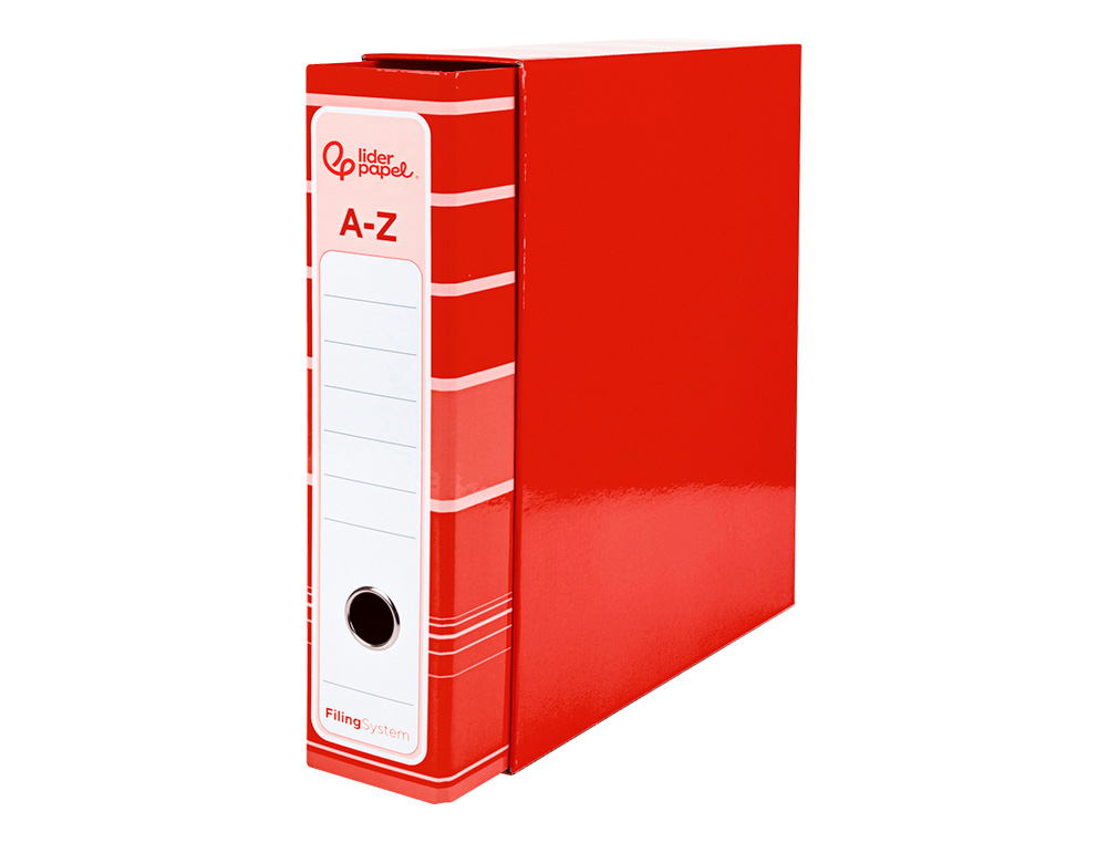 PASTA DE ARQUIVO DE ALAVANCA LIDERPAPEL FILING SYSTEM CARTAO FORRADO DIN A4 COM CAIXA VERMELHA