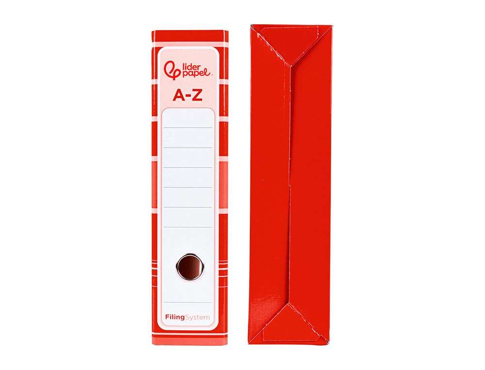PASTA DE ARQUIVO DE ALAVANCA LIDERPAPEL FILING SYSTEM CARTAO FORRADO DIN A4 COM CAIXA VERMELHA