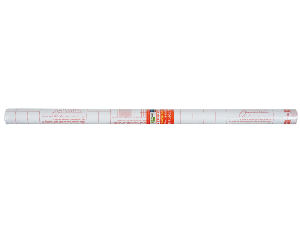 ROLO PLASTICO ADESIVO FORRA LIVROS 0,50 MT X 1,50 MT 80 MICRONS