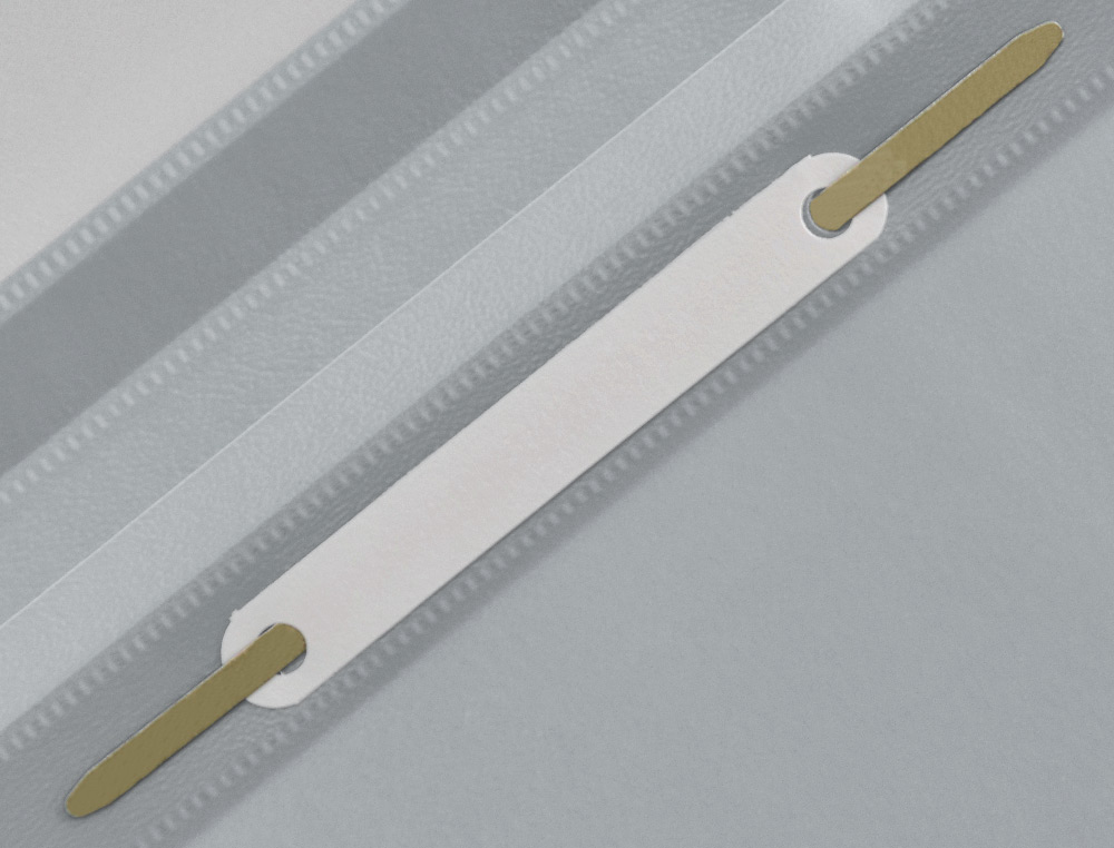 BOLSA DOSSIER Q-CONNECT FASTENER EM PLASTICO DIN A4 CINZA