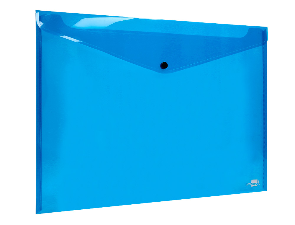 BOLSA PORTA DOCUMENTOS LIDERPAPEL COM MOLA DIN A3 AZUL