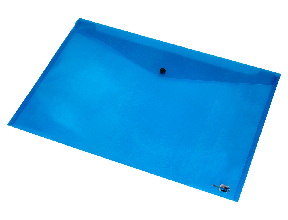 BOLSA PORTA DOCUMENTOS LIDERPAPEL COM MOLA DIN A3 AZUL