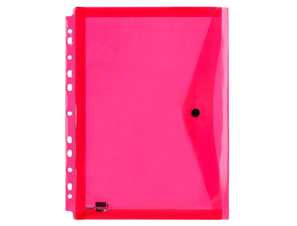 BOLSA PORTA DOCUMENTOS LIDERPAPEL MULTIPERFURADA DIN A4 PACK DE 5 CORES SORTIDAS