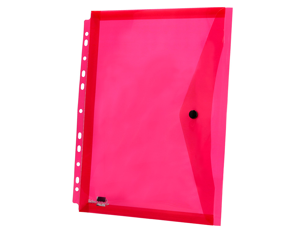 BOLSA PORTA DOCUMENTOS LIDERPAPEL MULTIPERFURADA DIN A4 PACK DE 5 CORES SORTIDAS