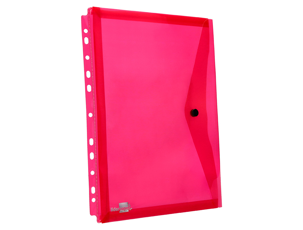 BOLSA PORTA DOCUMENTOS LIDERPAPEL MULTIPERFURADA DIN A4 PACK DE 5 CORES SORTIDAS