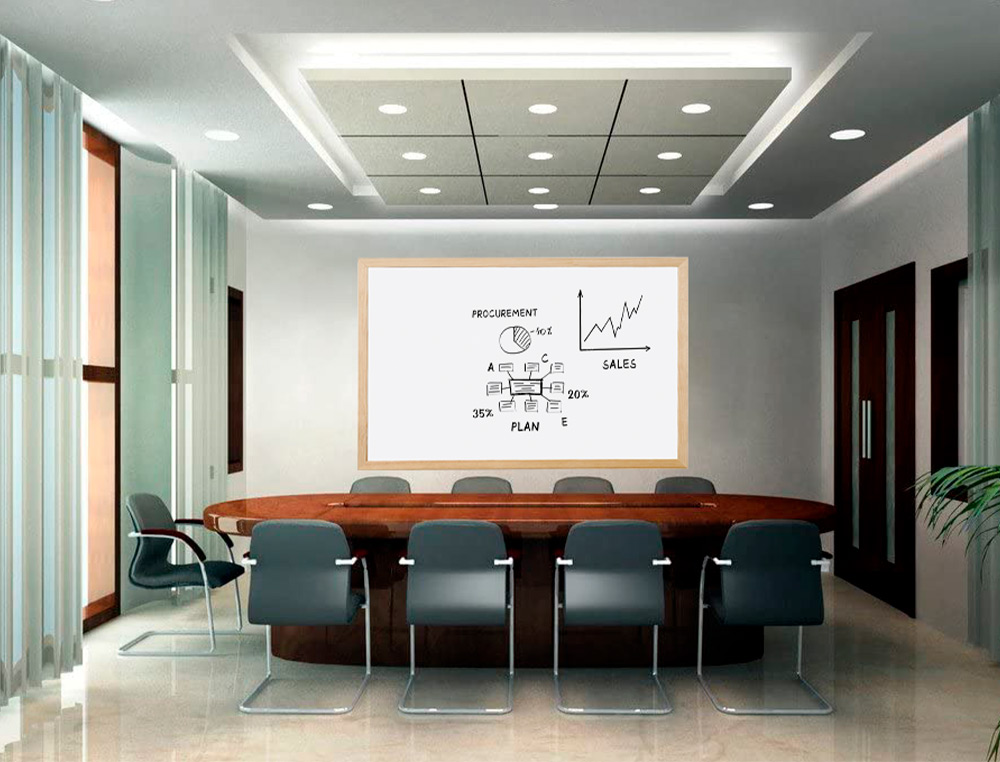 QUADRO BRANCO Q-CONNECT C/CAIXILHO MADEIRA 120X90 CM
