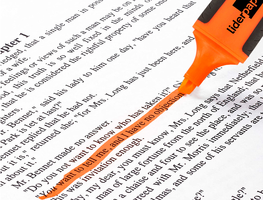 MARCADOR FLUORESCENTE LIDERPAPEL LARANJA