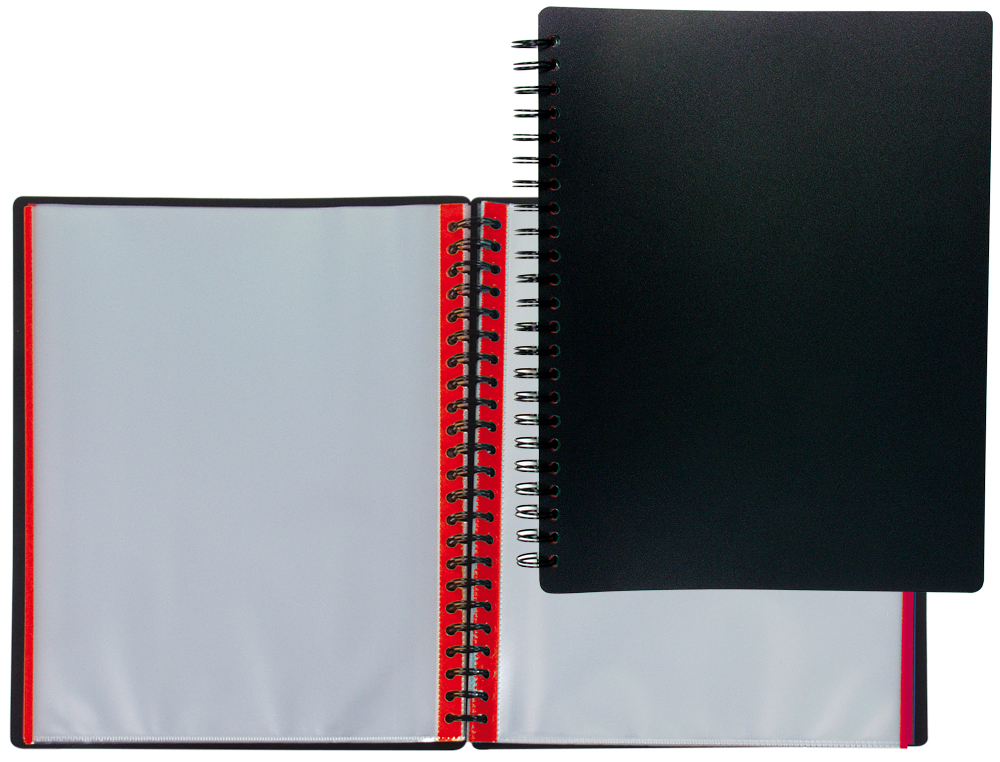 CAPA CATALOGO LIDERPAPEL COM ESPIRAL DUPLO METALICO PRETO