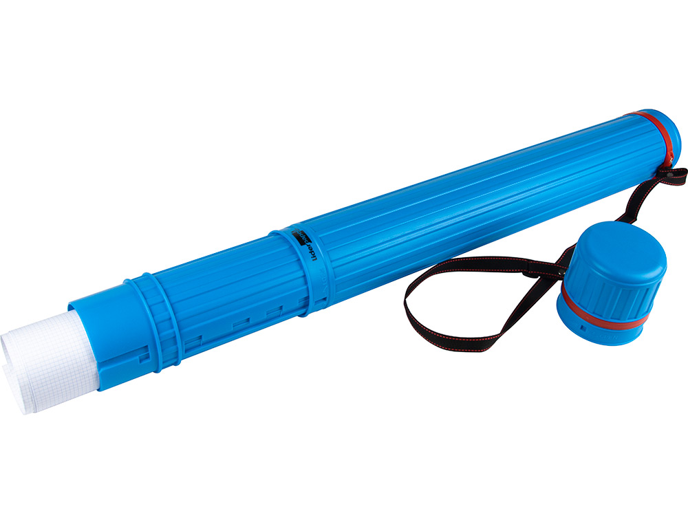 TUBO PORTA DESENHOS EXTENSIVEL 125 CM AZUL