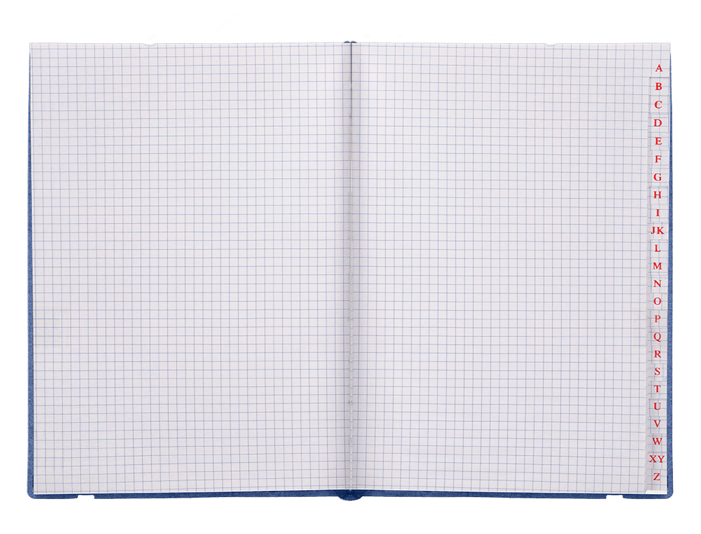 LIVRO APONTAMENTOS LIDERPAPEL COM INDICE DIN A6 AZUL