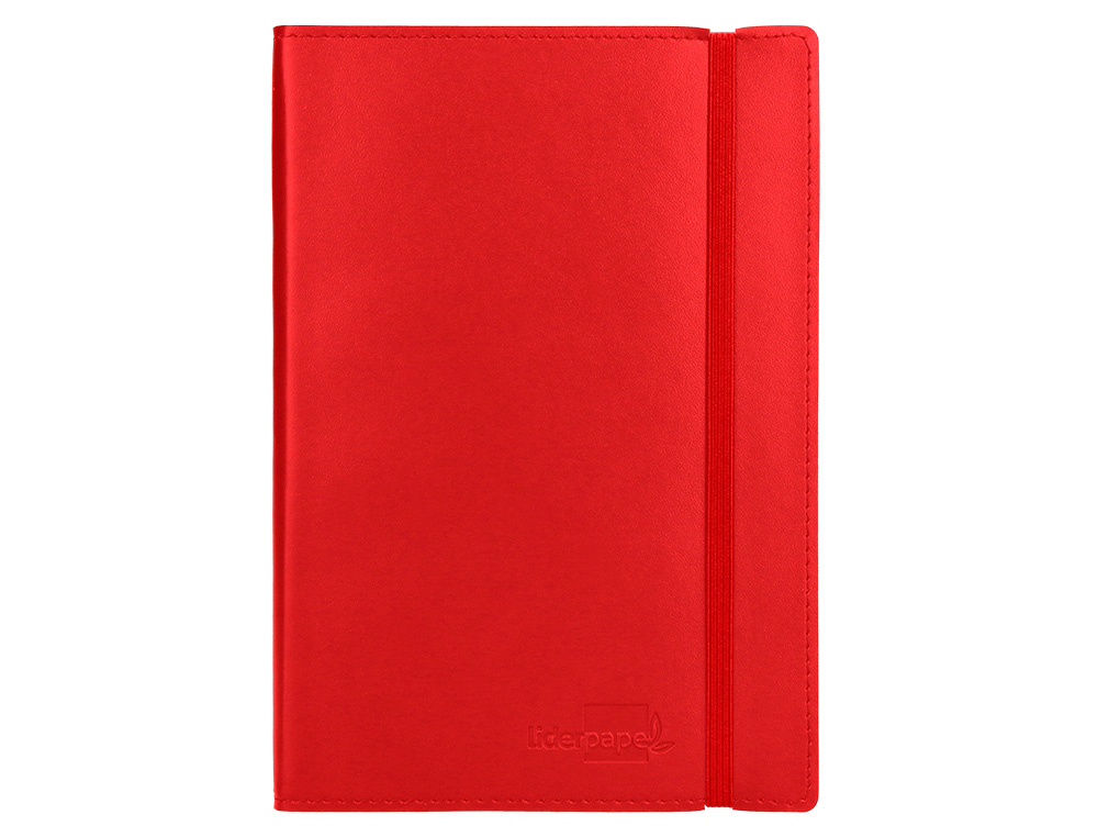 LIVRO APONTAMENTOS LIDERPAPEL COM INDICE DIN A7 VERMELHO