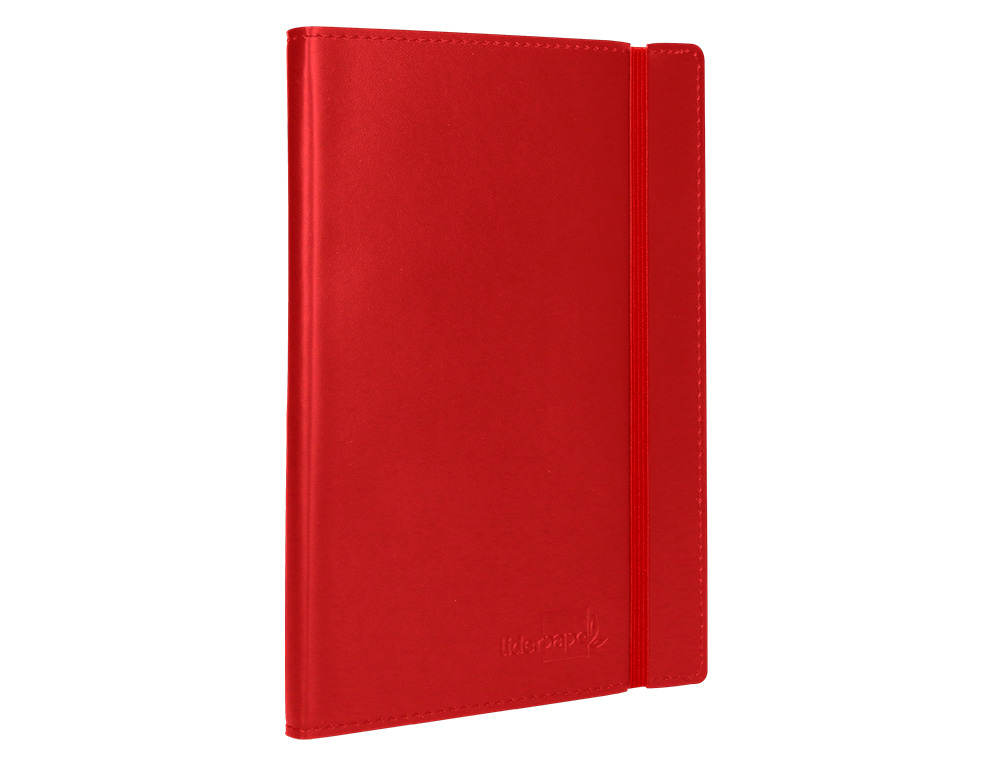 LIVRO APONTAMENTOS LIDERPAPEL COM INDICE DIN A7 VERMELHO