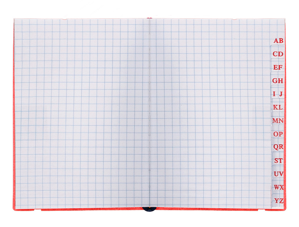 LIVRO APONTAMENTOS LIDERPAPEL COM INDICE DIN A7 VERMELHO