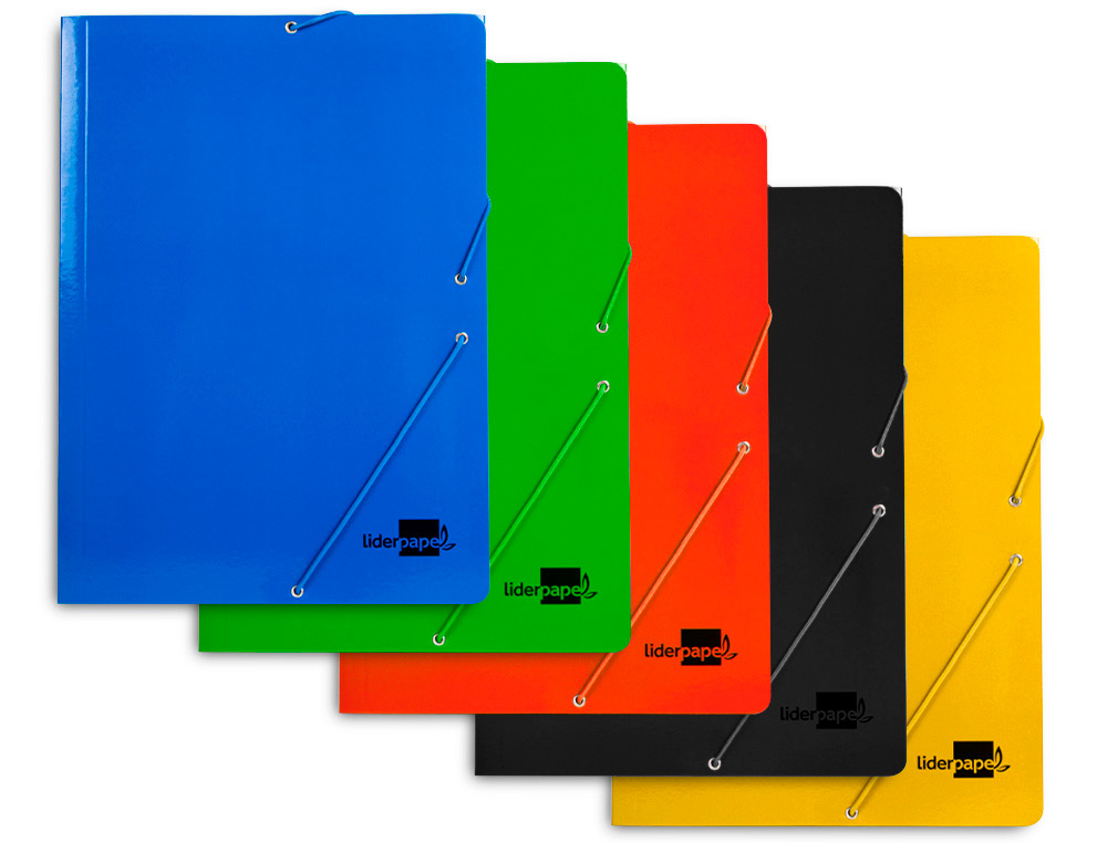 PASTA LIDERPAPEL DE ELASTICOS FOLIO 3 ABAS CARTAO PLASTIFICADO CORES SORTIDAS