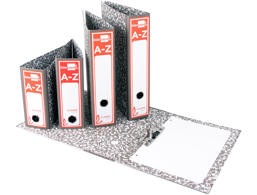 PASTA DE ARQUIVO LIDERPAPEL CLASSIC RED CARTAO FORRADO FOLIO GASPEADA CINZA SEM CAIXA