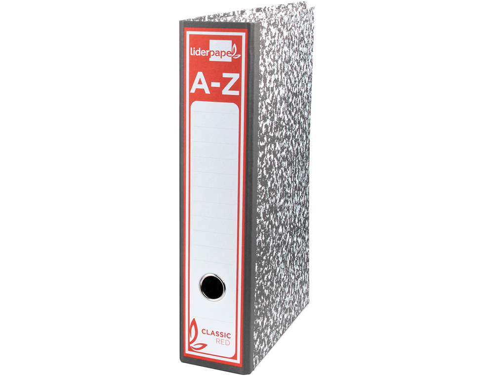 PASTA DE ARQUIVO LIDERPAPEL CLASSIC RED CARTAO FORRADO FOLIO GASPEADA CINZA SEM CAIXA