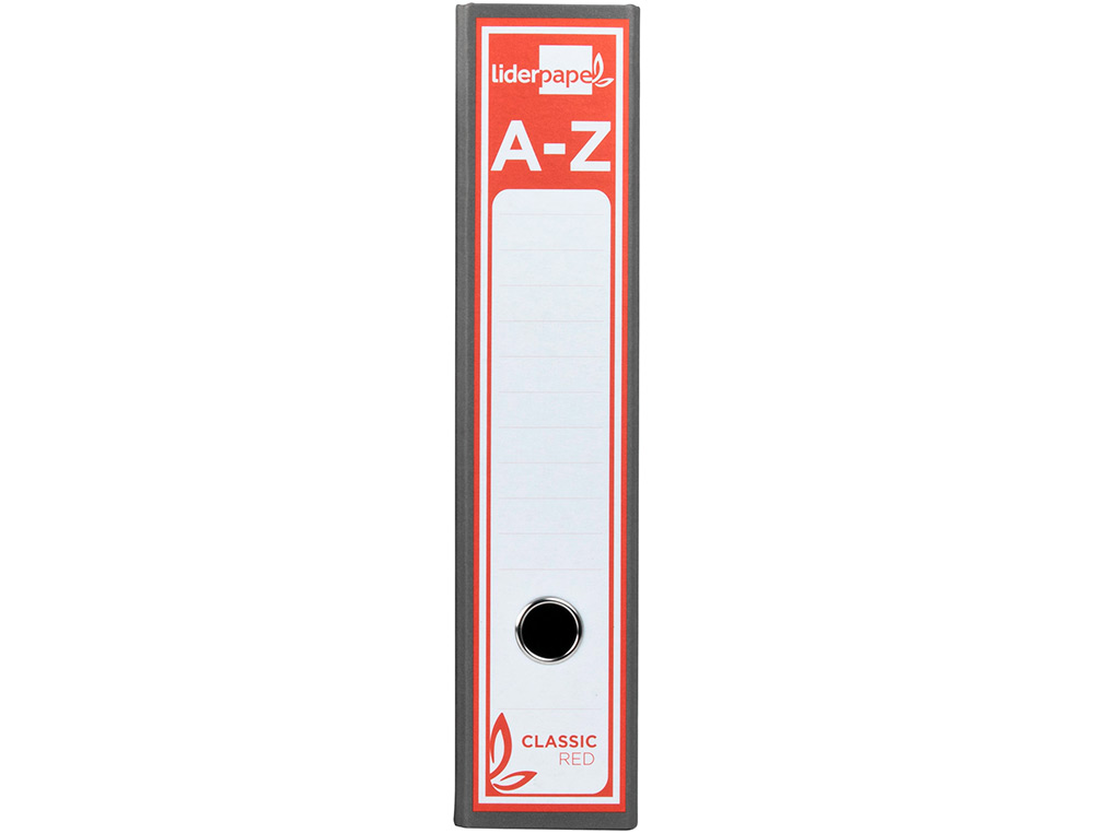 PASTA DE ARQUIVO LIDERPAPEL CLASSIC RED CARTAO FORRADO FOLIO GASPEADA CINZA SEM CAIXA