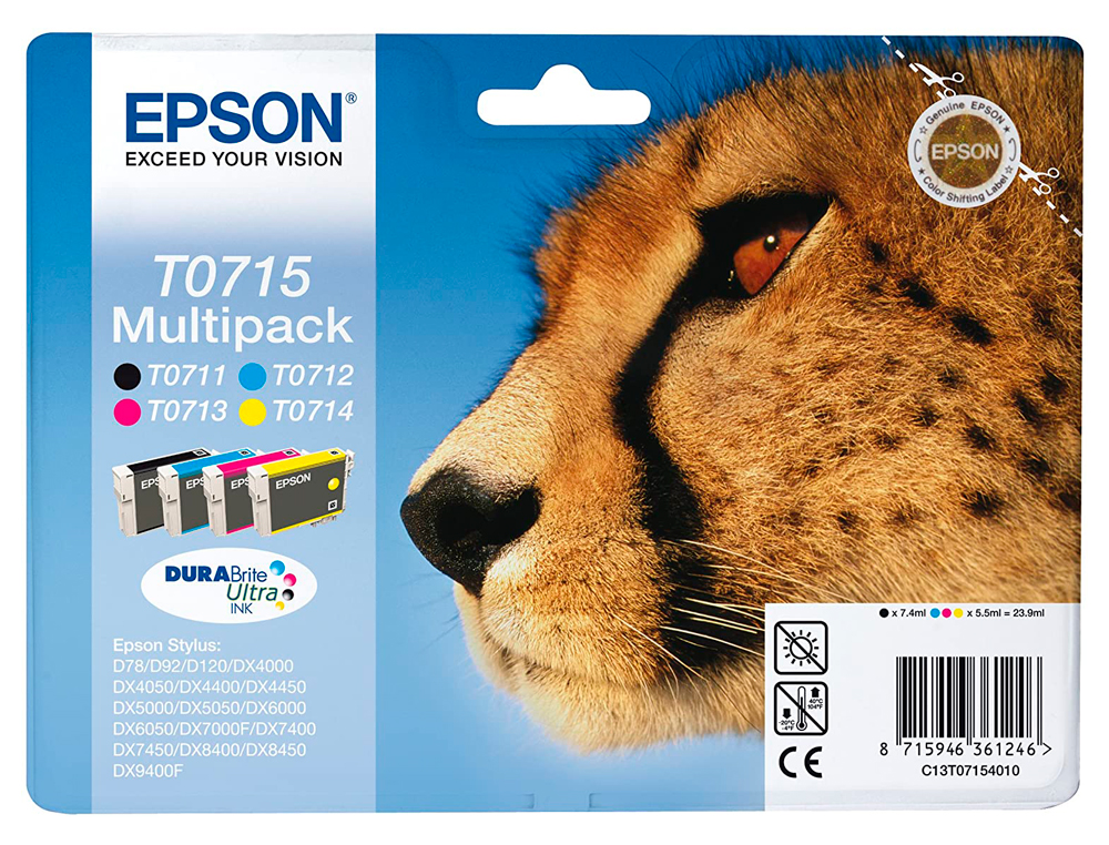 TINTEIRO EPSON T071540 PACK DE 4 CORES