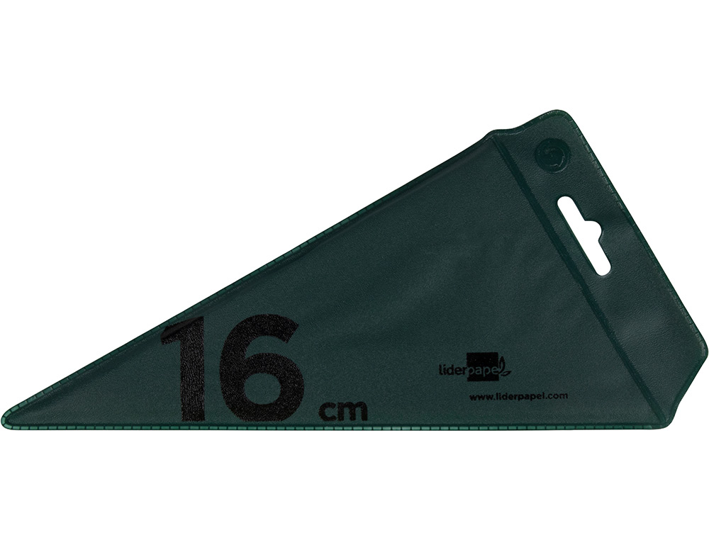 ESQUADRO LIDERPAPEL 16 CM PLASTICO VERDE
