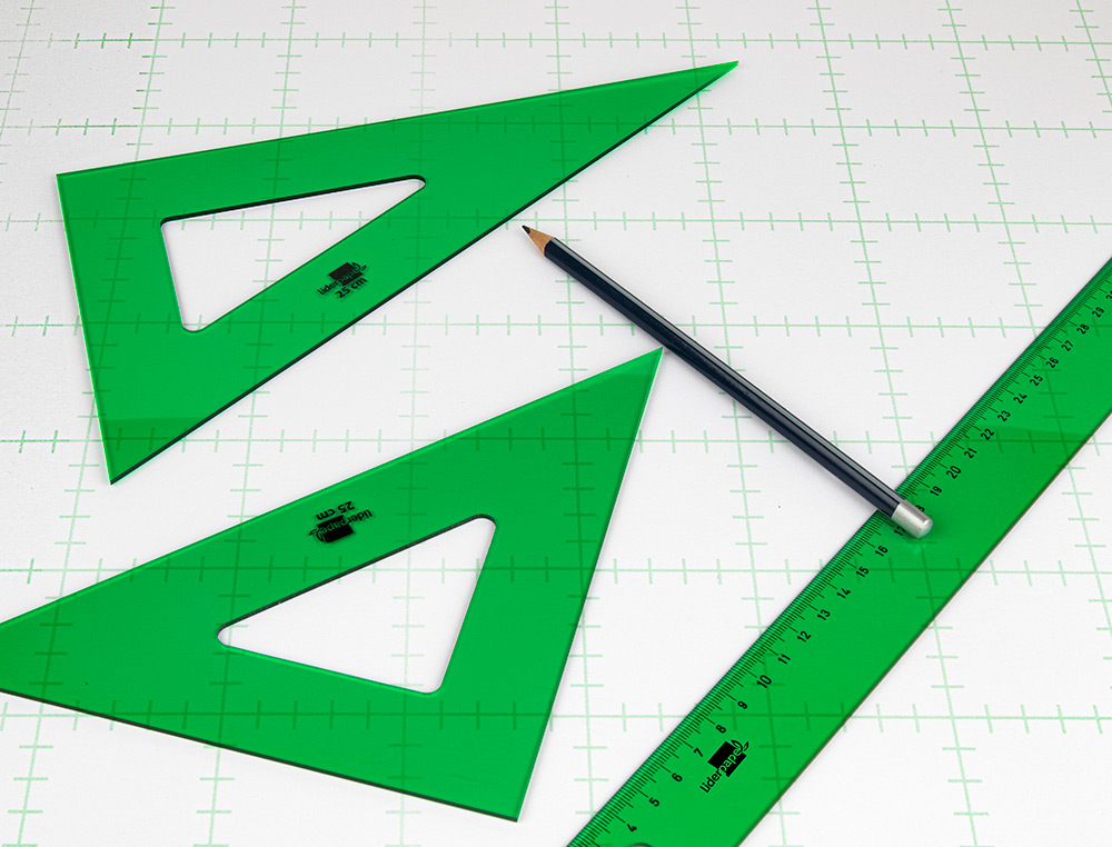ESQUADRO LIDERPAPEL 21 CM PLASTICO VERDE
