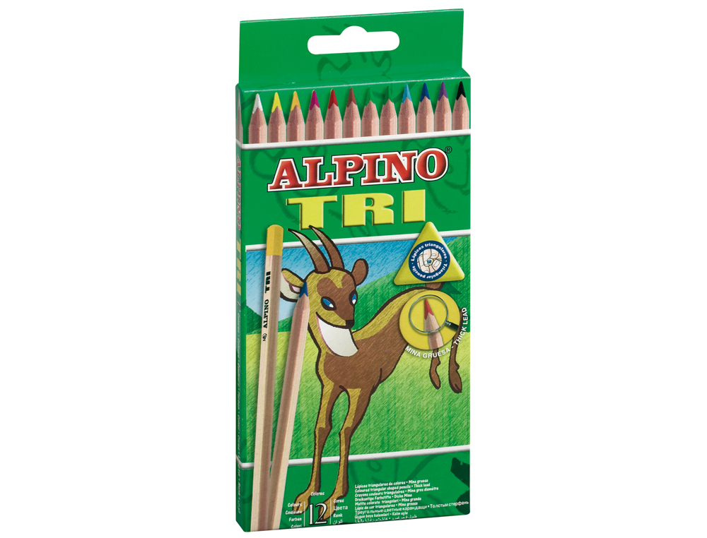LAPIS DE CORES ALPINO TRI ESTOJO DE 12 CORES SORTIDAS