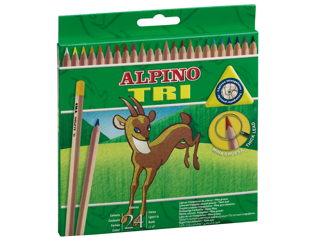 LAPIS DE CORES ALPINO TRI ESTOJO DE 24 CORES SORTIDAS