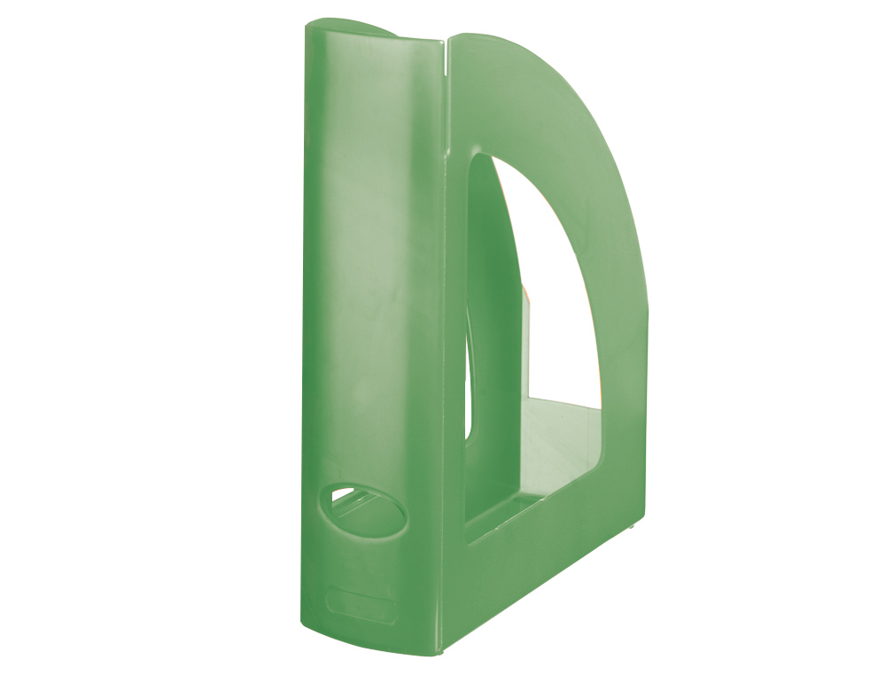 PORTA REVISTAS PLASTICO Q-CONNECT VERDE TRANSLUCIDO