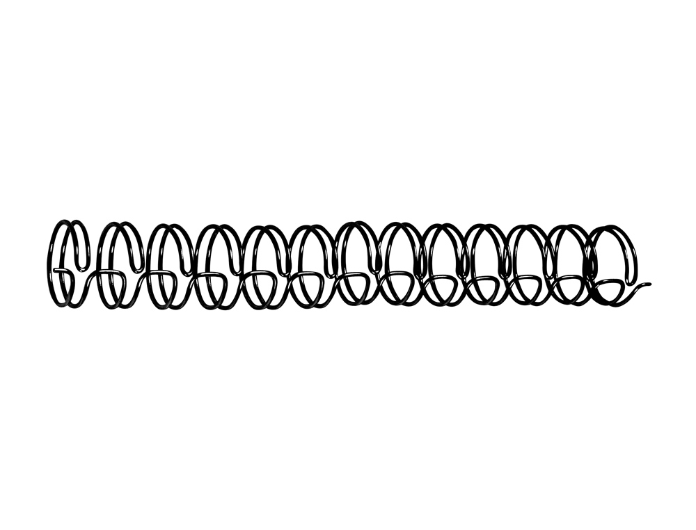 ESPIRAL GBC PRETA MODELO WIRE 3:1 6,3 MM N.4 COM CAPACIDADE PARA 45 FOLHAS