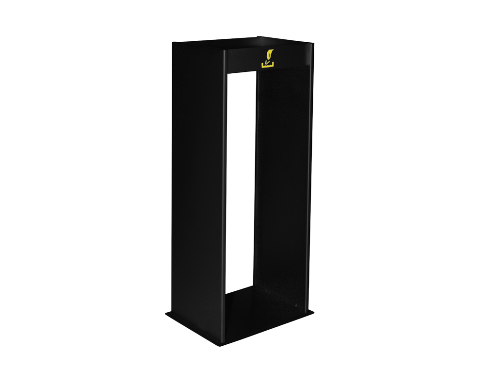 CINZEIRO METALICO COM REDE PARA AREIA COR PRETA 770X245X300 MM