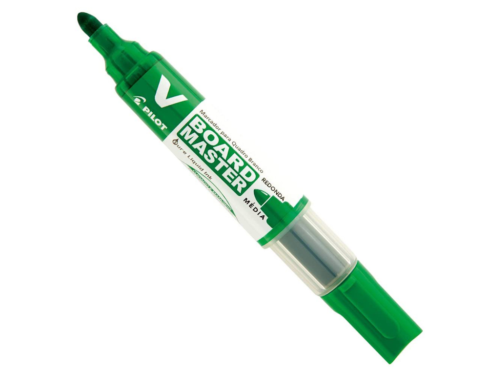 MARCADOR PILOT V BOARD MASTER PARA QUADRO BRANCO VERDE TINTA LIQUIDA TRACO 2,3MM