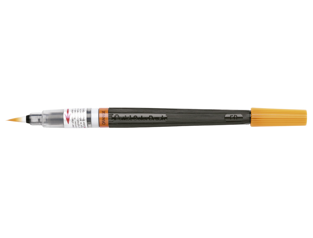 PINCEL COM TINTA A BASE DE AGUA PENTEL GFL LARANJA PONTA DE NYLON PORTATIL COM TAMPA RECARREGAVEL