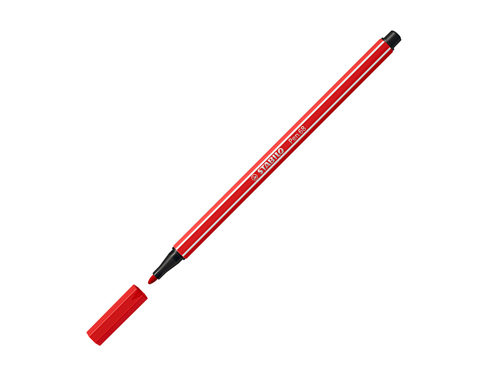 MARCADOR STABILO AGUARELAVEL PEN 68 VERMELHO CARMIM 1 MM