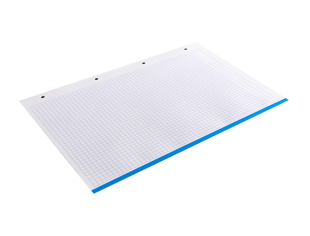 RECARGA LIDERPAPEL DIN A4 120 F QUADRICULA DE 5 MM MARGEM COM BANDAS 5 CORES PAPEL DE 70 GR
