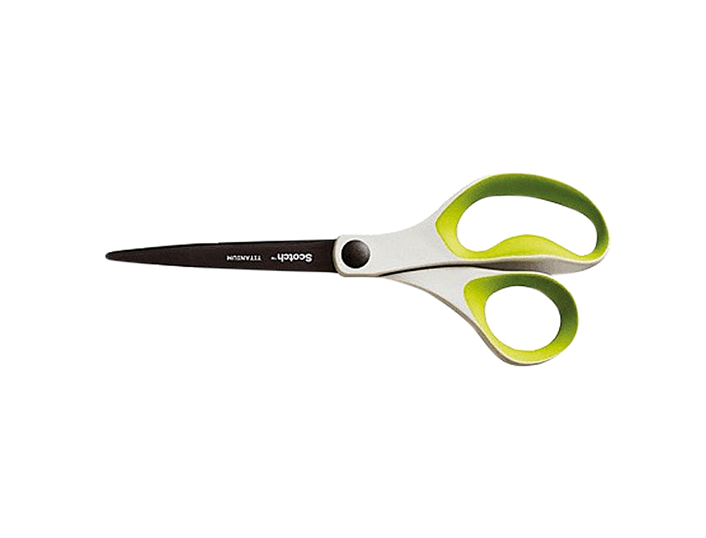 TESOURA PARA ESCRITORIO SCOTCH 20 CMS DE TITANIO FUNDIDO ANEIS CORES SORTIDOS