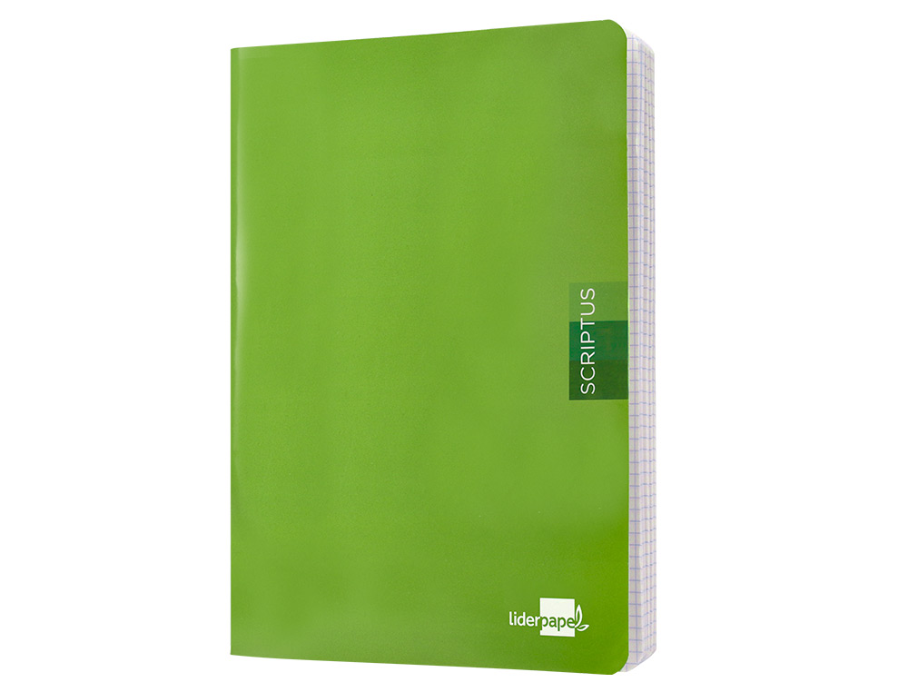 CADERNO ESCOLAR LIDERPAPEL SCRIPTUS 48 F DIN A5 QUADRICULADO 4 MM CAPA VERDE PAPEL 90 GR