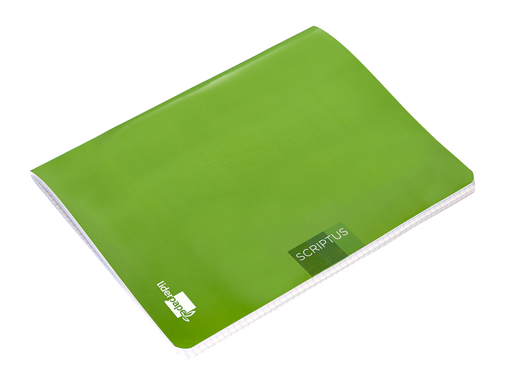 CADERNO ESCOLAR LIDERPAPEL SCRIPTUS 48 F DIN A5 QUADRICULADO 4 MM CAPA VERDE PAPEL 90 GR