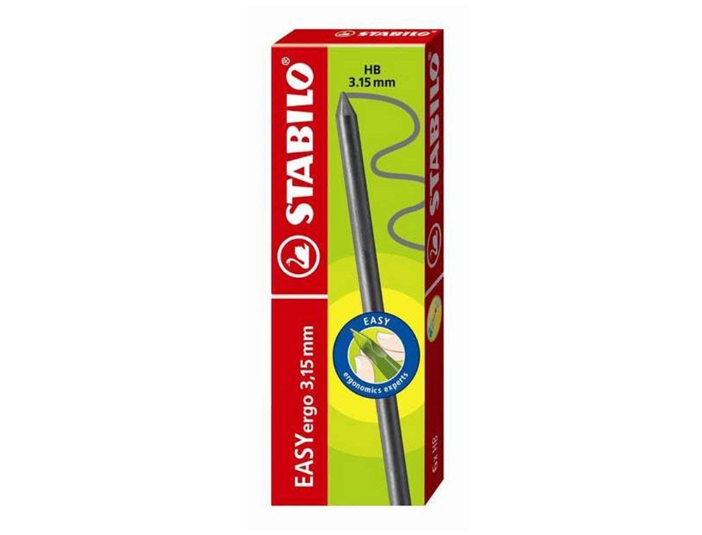 MINAS STABILO EASY ERGO GRAFITE HB DE 3,15 MM -CAIXA DE 6 MINAS