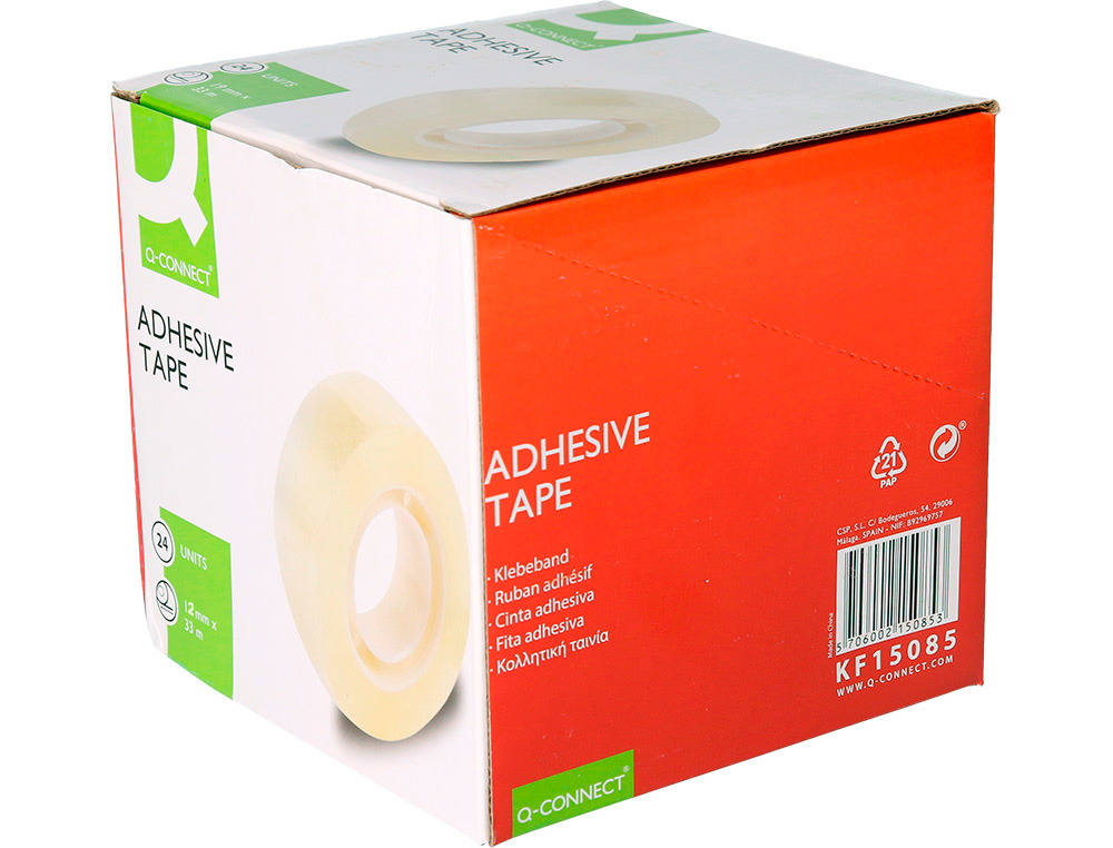 FITA ADESIVA Q-CONNECT 33 MT X 12 MM ENCELOFANADA