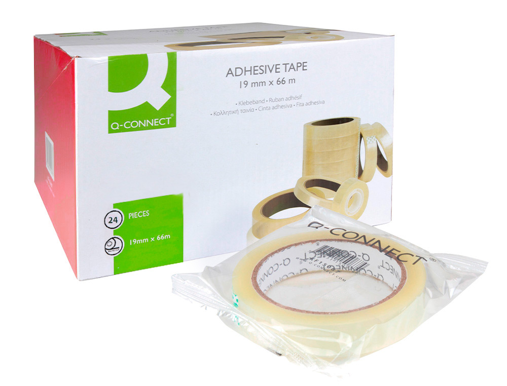 FITA ADESIVA Q-CONNECT 66 MT X 19 MM ENCELOFANADA
