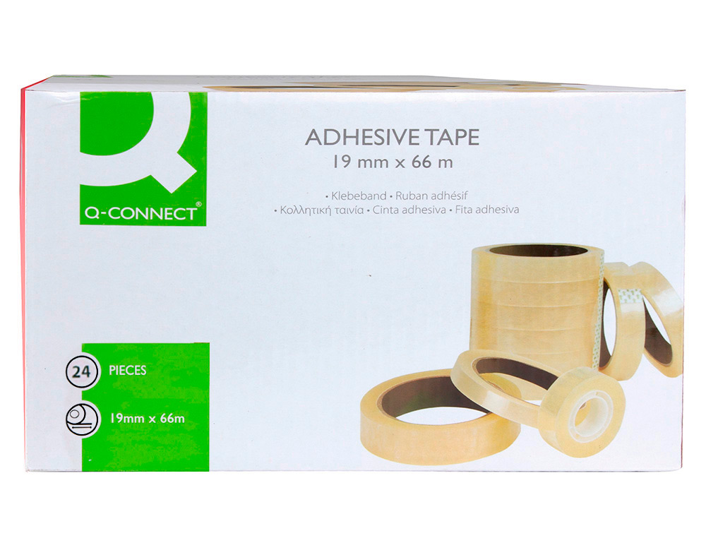 FITA ADESIVA Q-CONNECT 66 MT X 19 MM ENCELOFANADA