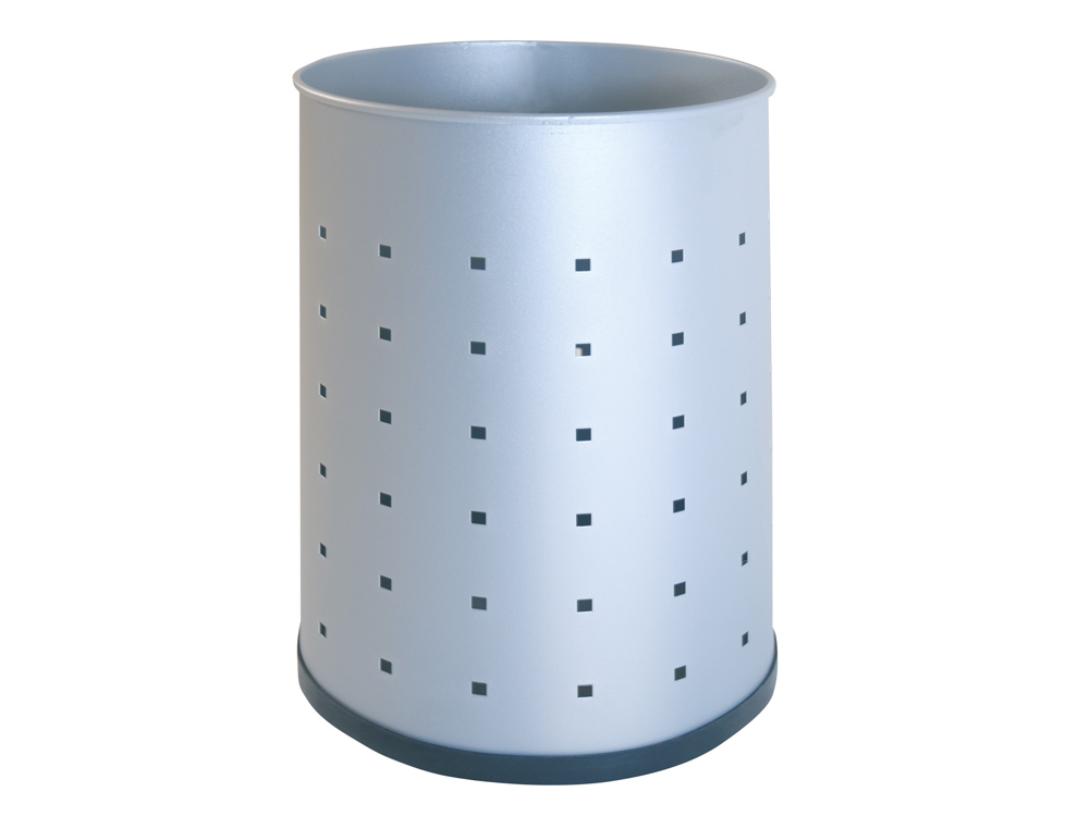 CESTO DE PAPEIS SIE METALICO 101-R PRATEADO PINTADA PERFURADA 12 LITROS 315X215 MM