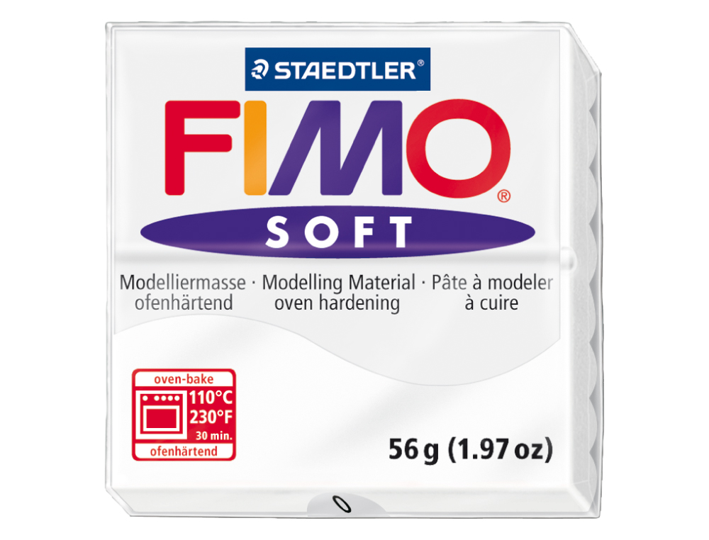 PASTA PARA MODELAR STAEDTLER FIMO SOFT 56 GR COR BRANCO