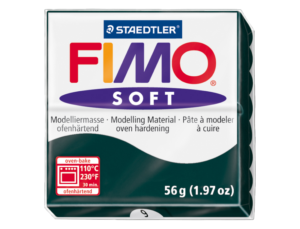 PASTA PARA MODELAR STAEDTLER FIMO SOFT 56 GR COR PRETO